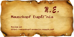 Mauszkopf Eugénia névjegykártya